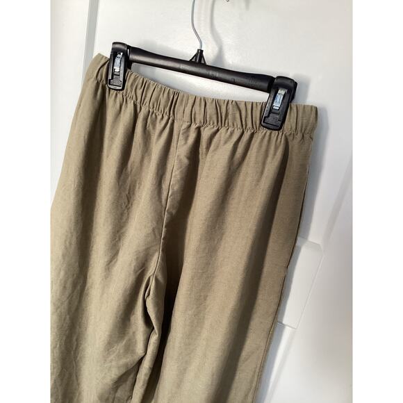 Wilfred‎ Aritzia Women's Globetrot Linen Mid-Rise Wide-Leg Pants Dark Khaki XS - Picture 7 of 12